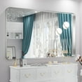 thumbnail image 1 of Tetote 55 x 36 inch Brushed Nickel Mirror for Bathroom, Silver Large Framed Modern Rectangle Wall Mounted Mirror(Horizontal/Vertical), 1 of 6