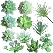 TETOU 11Pcs Mini Artificial Succulents Plants, Unpotted Faux Succulent Assortment Succulent, Faux Cactus Plant Bulk for DIY Indoor Outdoor Home Office Table Decor