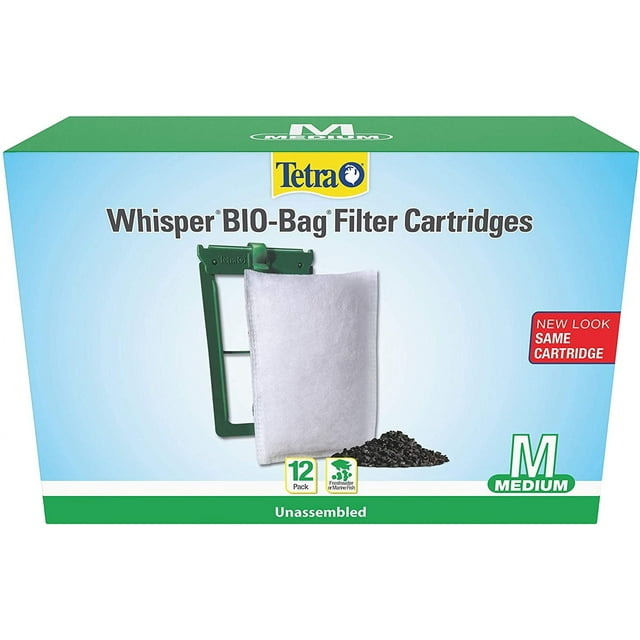 Tetra Whisper BioBag Cartridge, Medium, 12Pack for Aquarium Power