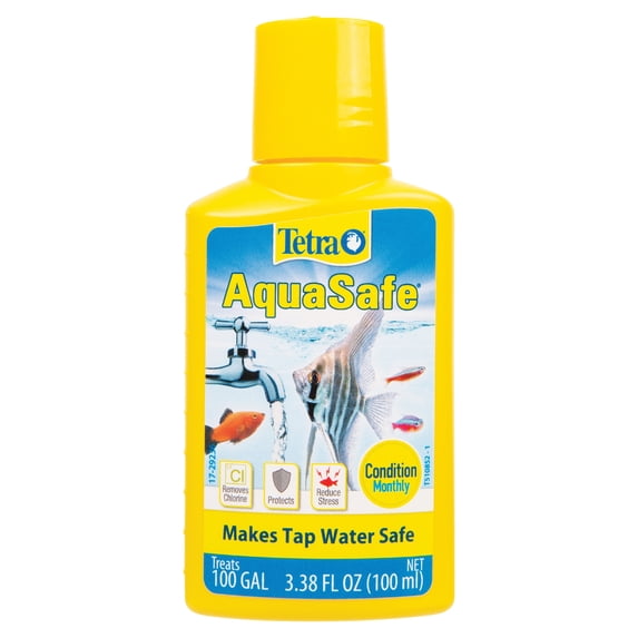 Tetra AquaSafe Aquarium Water Conditioner, Makes Tap Water Safe, 3.3 oz.