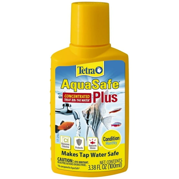 Tetra AquaSafe, Aquarium Water Conditioner, Makes Tap Water Safe, 3.38 oz.