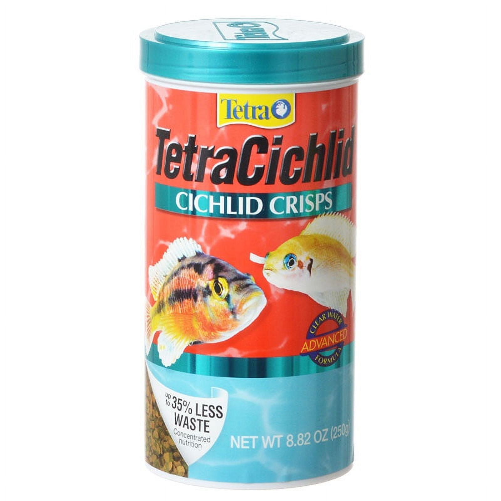 Tetra Cichlid Crisps 8.82 Ounces, Fish Food, Clear Water Advanced