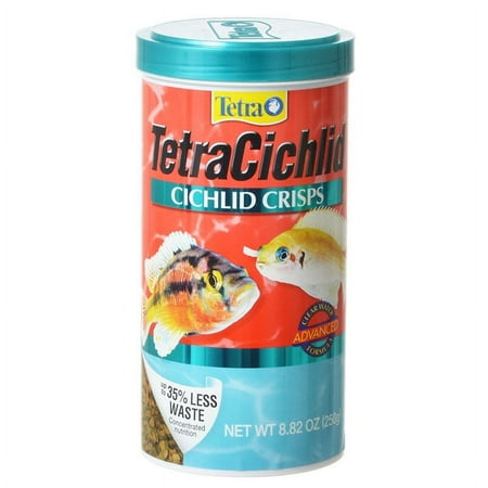 Tetra Cichlid Crisps 8.82 Ounces, Fish Food, Clear Water Advanced