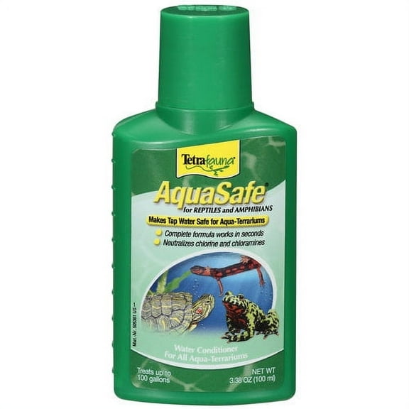 Tetra Fauna AquaSafe Water Conditioner for Reptiles & Amphibians, Makes Tap Water Safe, 3.08 oz.