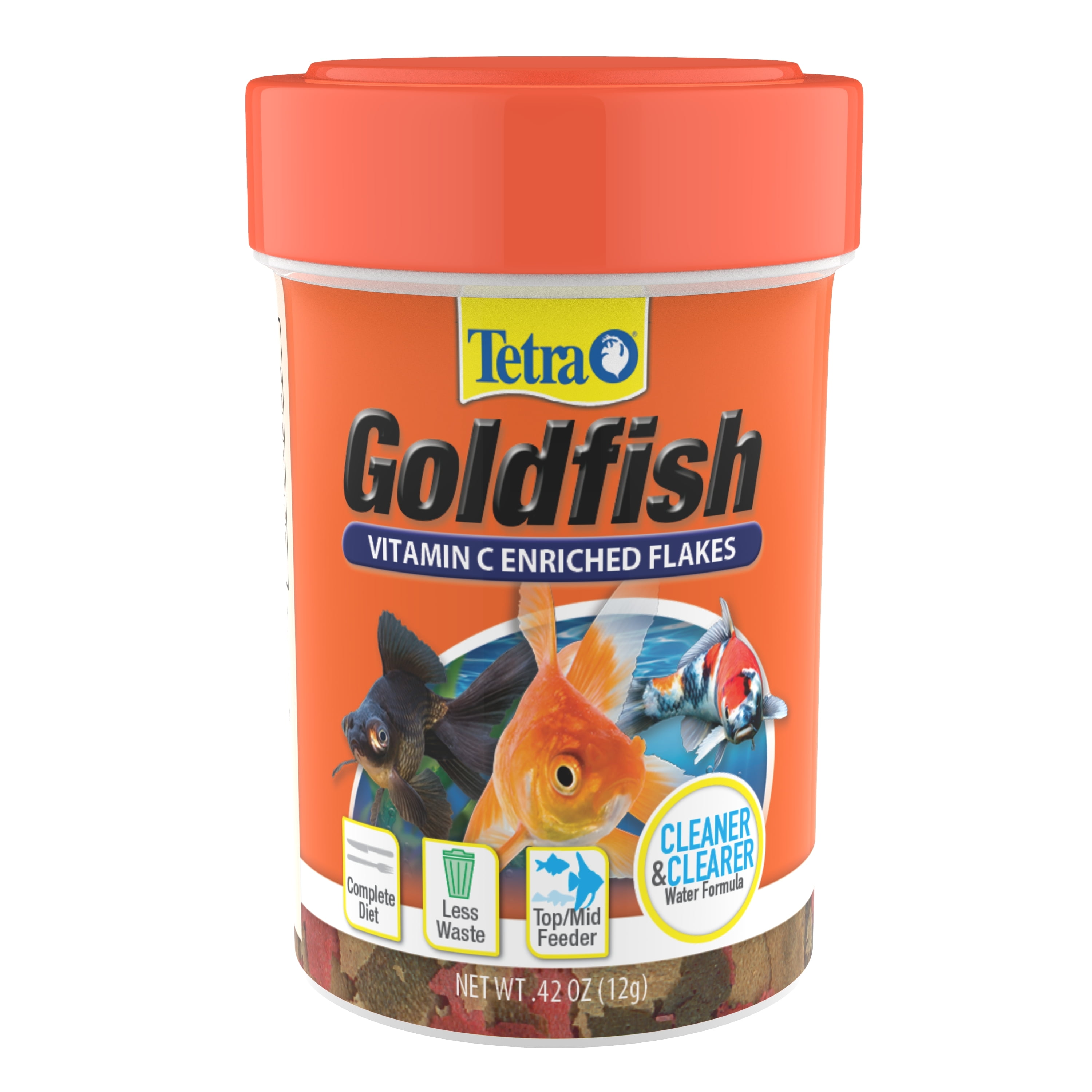 Tetra Goldfish Flakes .42 Ounces, Balanced Diet, Clear Water Formula, Fish  Food 