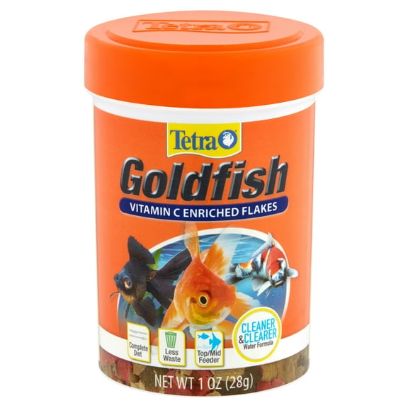 Tetra Goldfish Flakes, Balanced Diet Fish Food, Clear Water Formula, 1 oz.