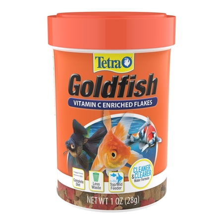Tetra Goldfish Vitamin C Enriched Fish Food Flakes, 1 oz