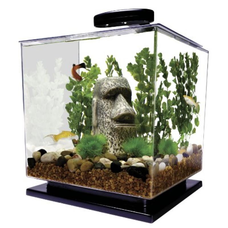 Tetra LED Cube Shaped 3 Gallon Fish Aquarium with Pedestal