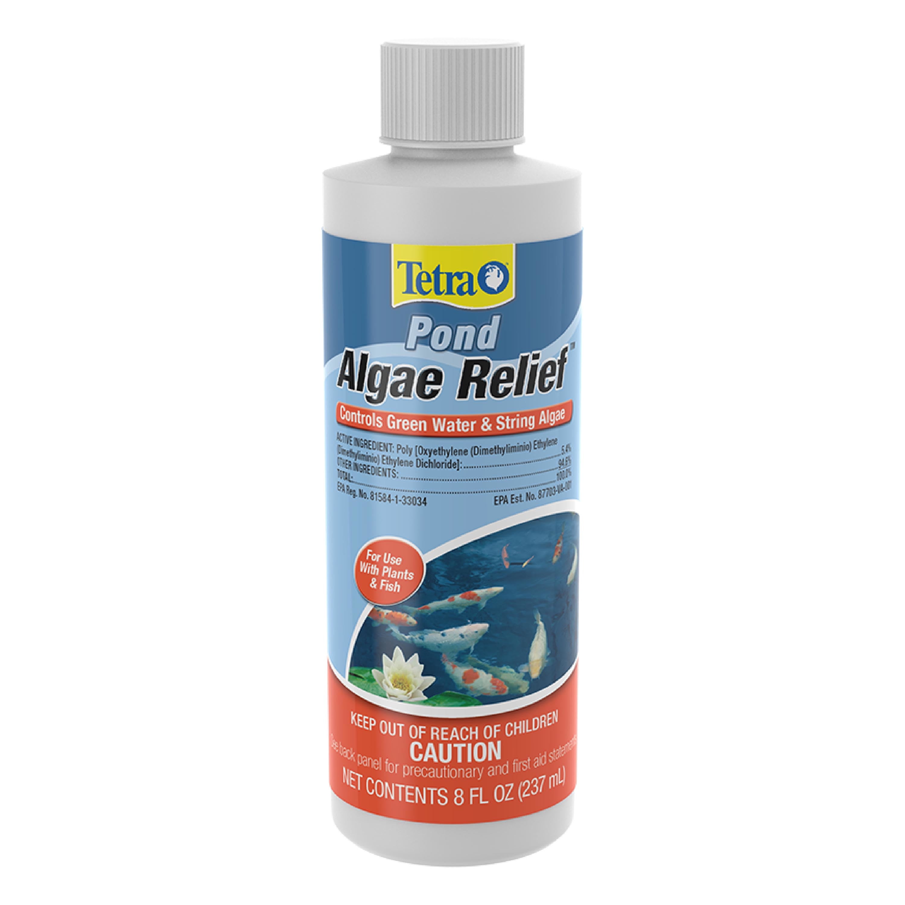 Tetra Pond Algae Relief Water Treatment Controls Green Water, String Algae & Blanket Weed, 8 oz
