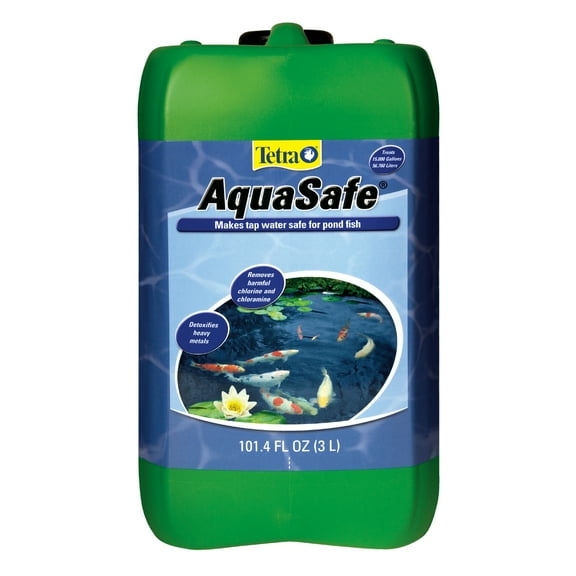 TetraPond AquaSafe, Makes Tap Water Safe for Pond Fish, 101.4 oz