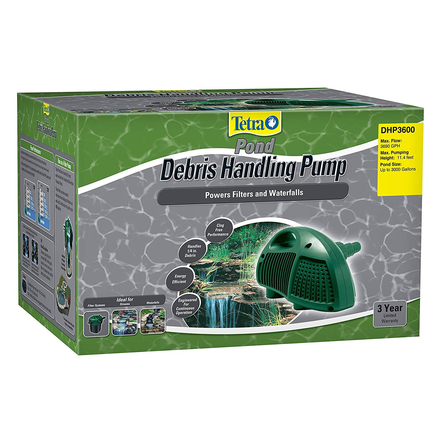 Tetra Green Submersible Electric Pond Pump with Pre-Filter Cage