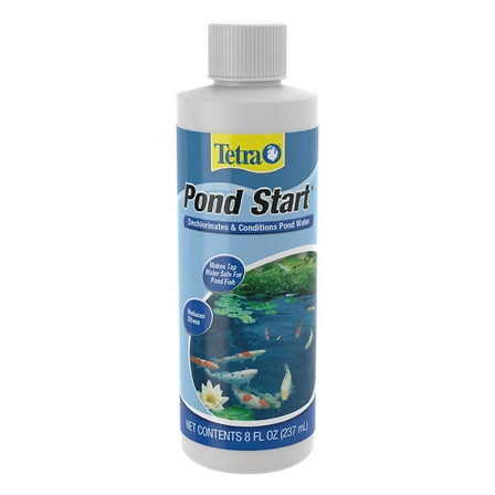 Tetra Pond Start Water Conditioner Safe for Ornamental Pond Fish and Plants, 8 oz