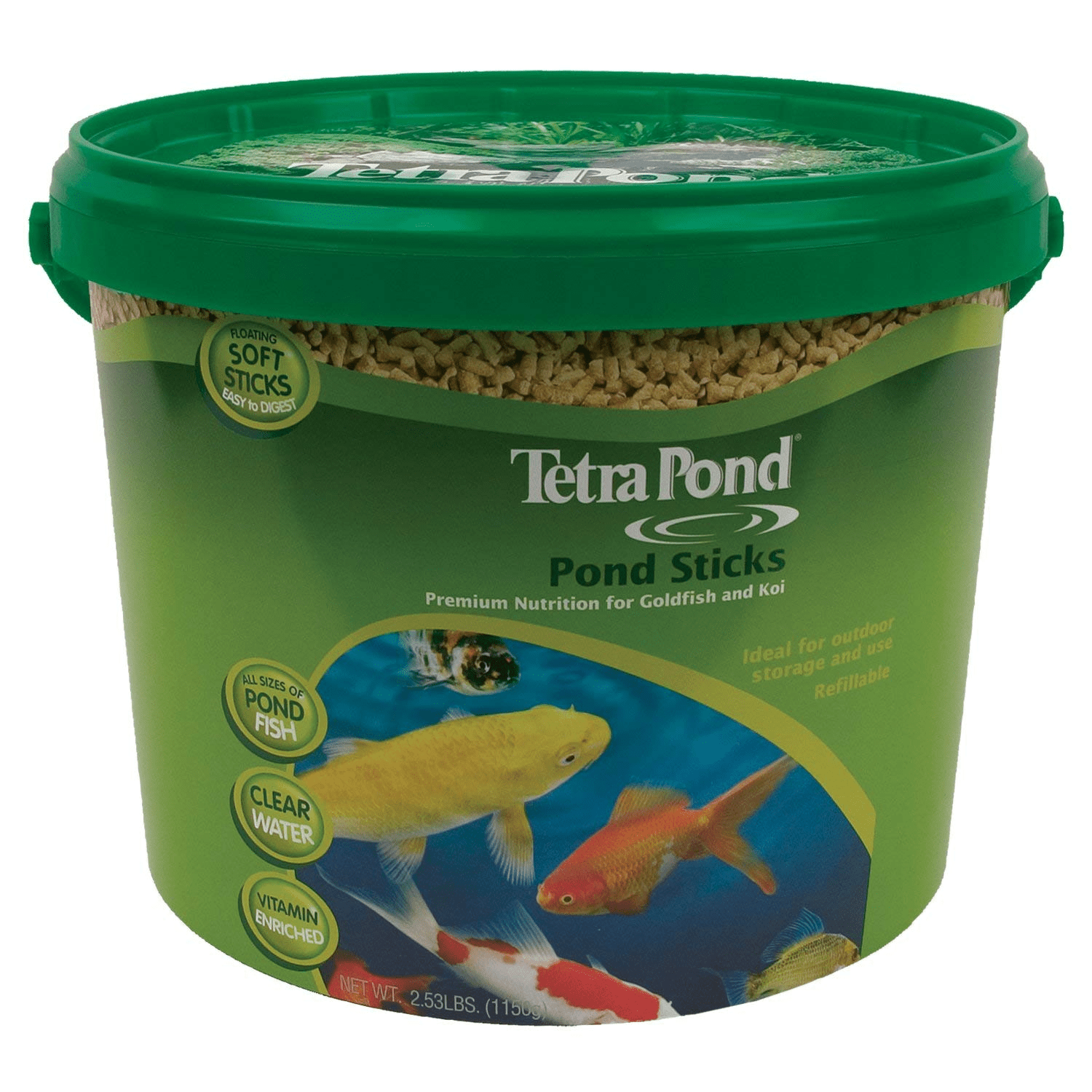 Tetra Pond Sticks 2.65 Pounds, Pond Fish Food, for Goldfish and Koi 