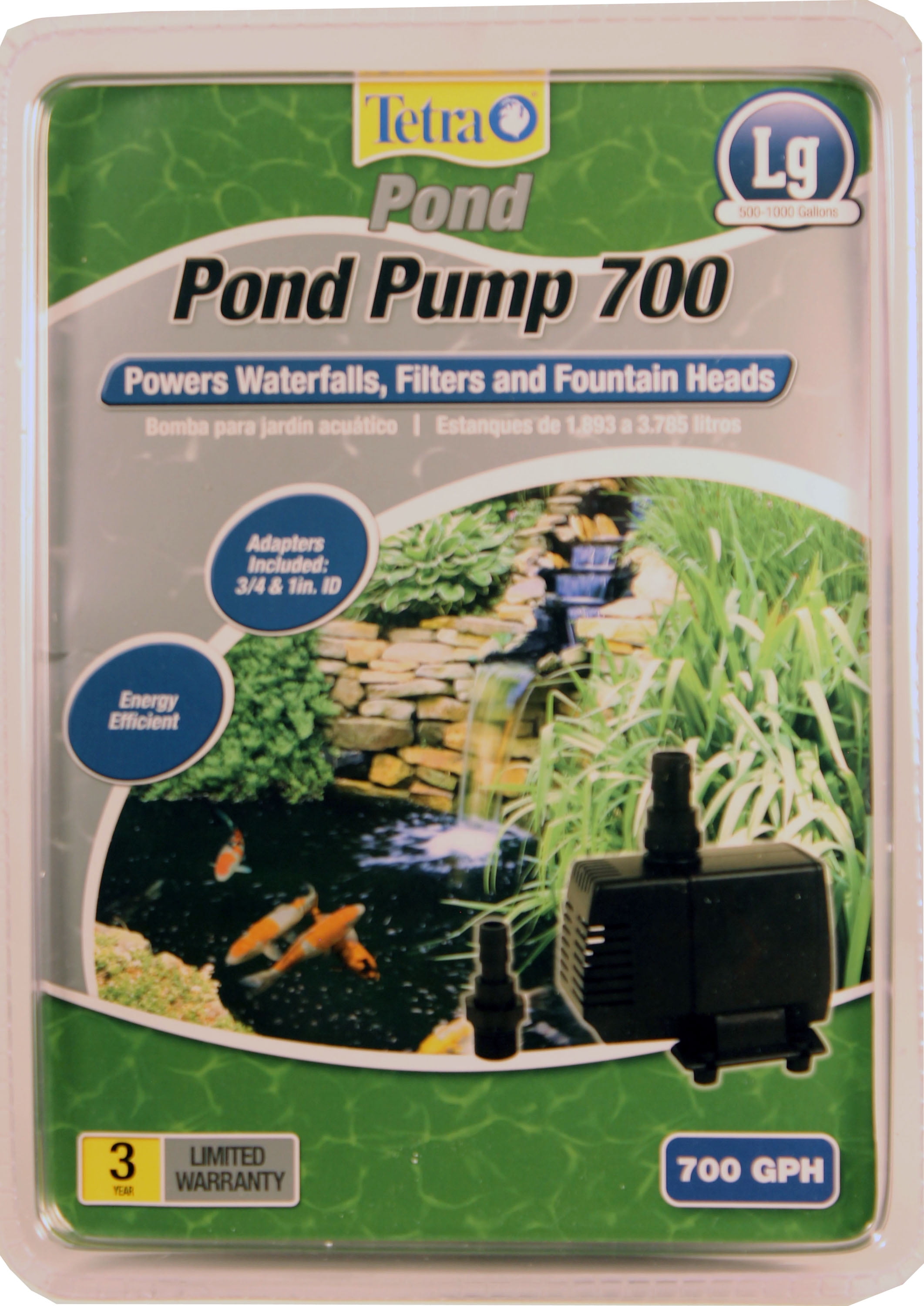 Tetra Pond Water Garden Pump, 700 GPH, for Waterfalls, Filters And Fountain Heads