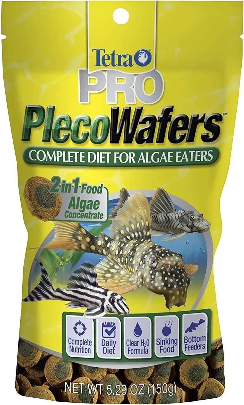 Tetra Pro Pleco Wafers 5.29 Oz  Premium Fish Food For Algae Eaters