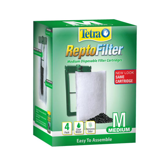 Tetra ReptoFilter Unassembled Disposable Filter Cartridges, Medium, 4 Count