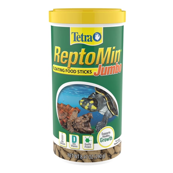 Tetra Reptomin Jumbo Floating Soft Stick Food Formulated For Larger Aquatic Turtles 8.47 oz.