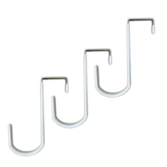 Tetra-Teknica EDH-3P Vinyl Coated Over the Door Hook, 3 per Pack, Color White