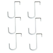 Tetra-Teknica EDH-6P Vinyl Coated Over the Door Hook, 6 per Pack, Color White
