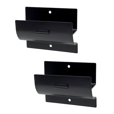 Tetra-Teknica GMH-01-2P 4-in Steel Wall Mount Ladder and Wheelbarrow Hanger, Matte Black, Pack of 2