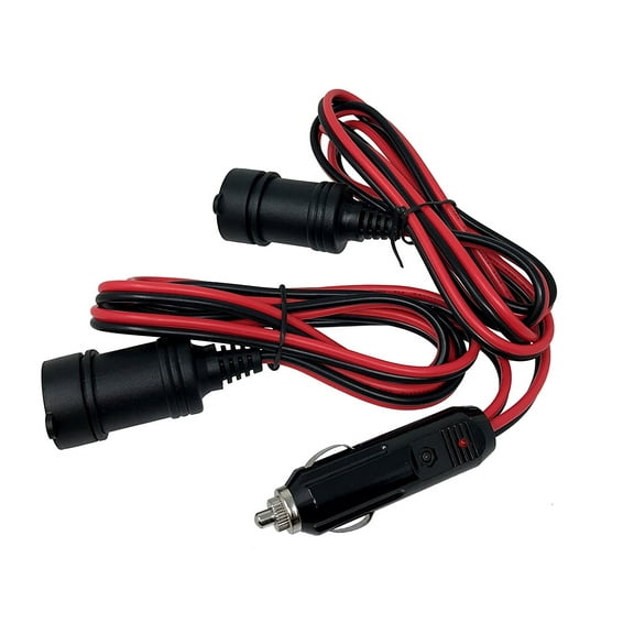Tetra-Teknica MotoBasics Series CLS-02 12V 2-Way Splitter Cigarette Lighter Male to 2 Female Extension Cord, 4 Feet, 16 Gauge Copper Wire, 15A 250V Fuse