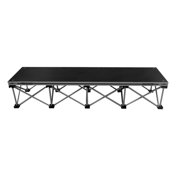Tetra-Teknica PSS-08 Single-Level Portable Staircase with 8" High Collapisble Riser for 16 High Stage Platform, Measures 48" Wide and 13" Deep