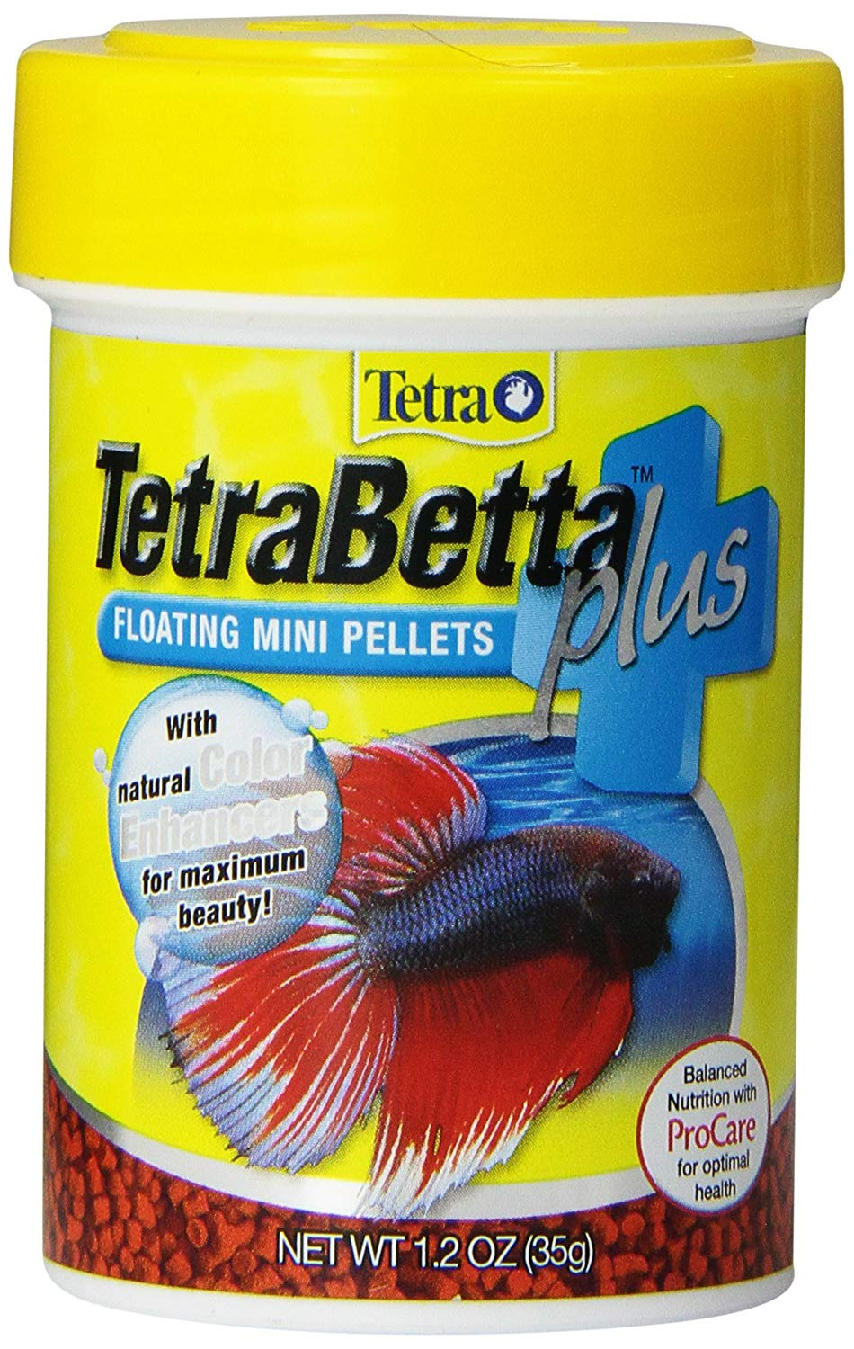 Tetra TetraBetta Plus Floating Mini Pellets 1.2 Ounces, Fish Food with Natural Color Enhance - image 1 of 7