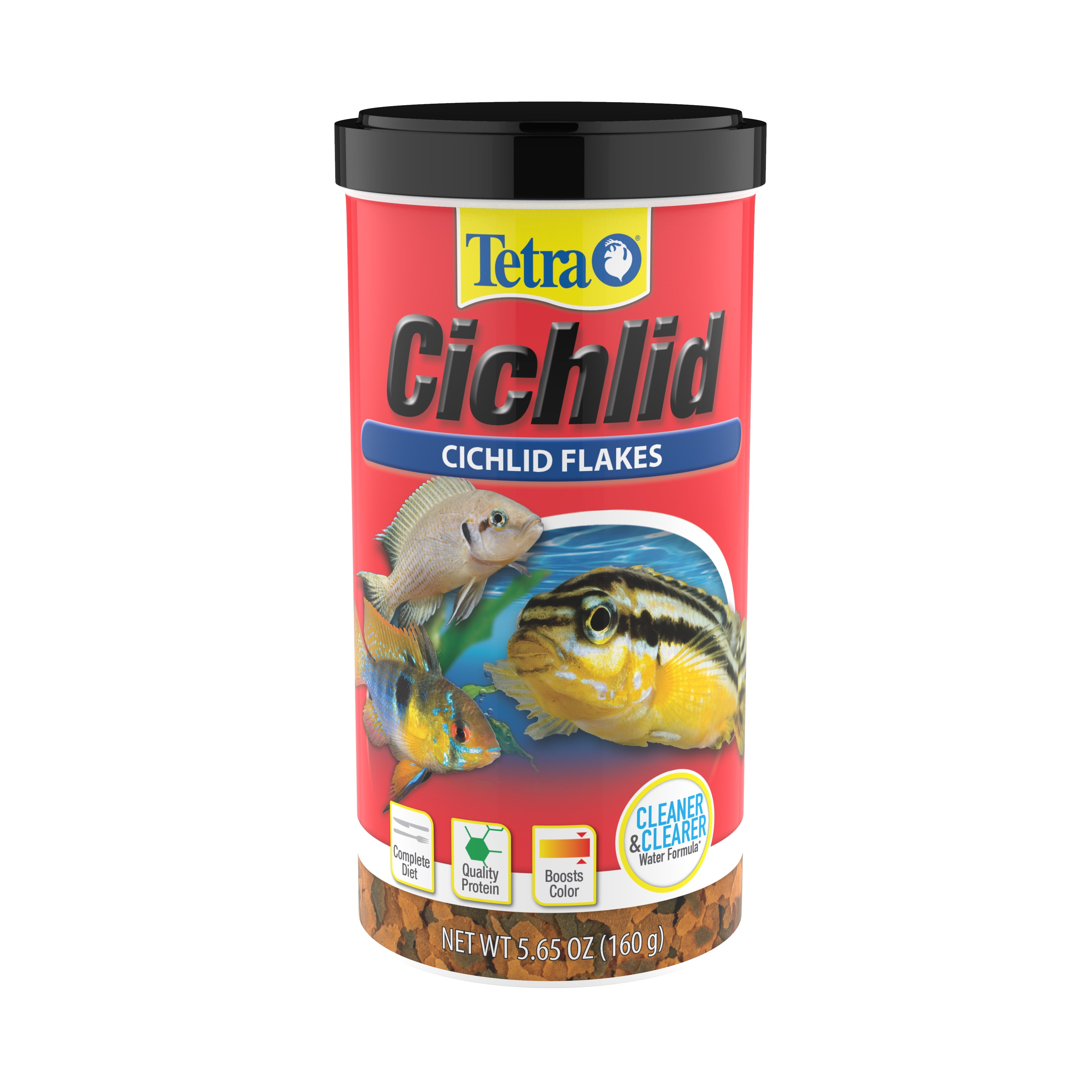 Tetra TetraCichlid Fish Food Flakes, 5.65 oz