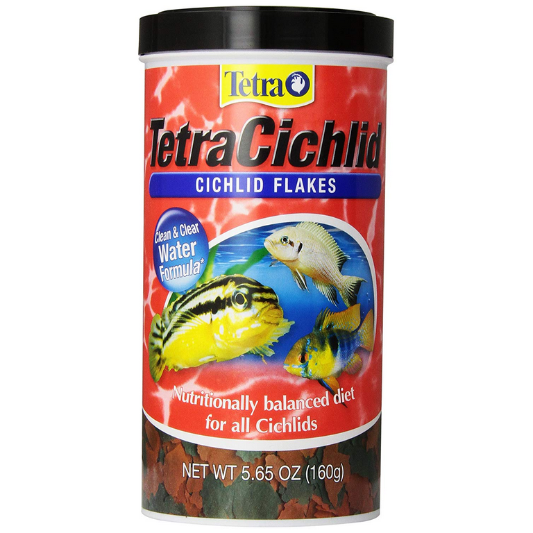 Tetra TetraCichlid Fish Food Flakes, 5.65 oz