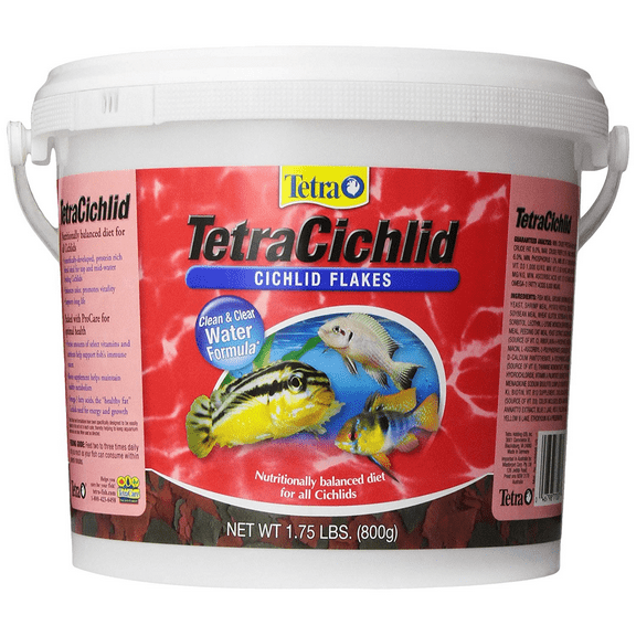 Tetra TetraCichlid Flakes 1.75 Pounds, Clear Water Advanced