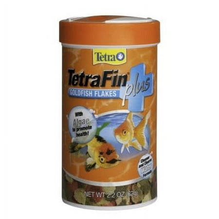 TetraFin Plus Goldfish Flakes 7.06 Ounces, Balanced Diet, With Algae To Promote Health