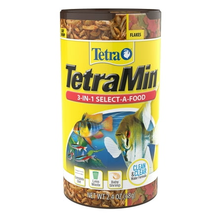 Tetra TetraMin 3 in 1 Select a Food Fish Food, 2.40 oz