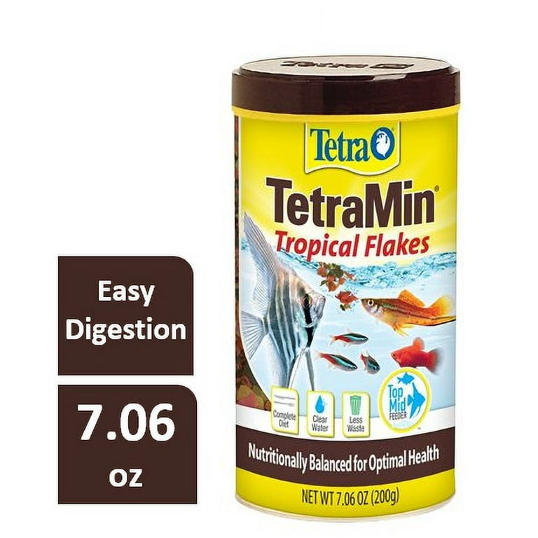 Tetra TetraMin Balanced Diet Tropical Fish Food Flakes, 7.06 oz