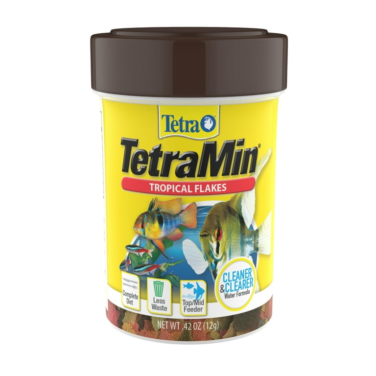 Tetra TetraMin Tropical Flakes Nutritionally Balanced Fish Food 0.42 oz. Walmart