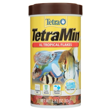 Tetra TetraMin XL Tropical Flakes, Nutritionally Balanced Fish Food, 2.82 oz