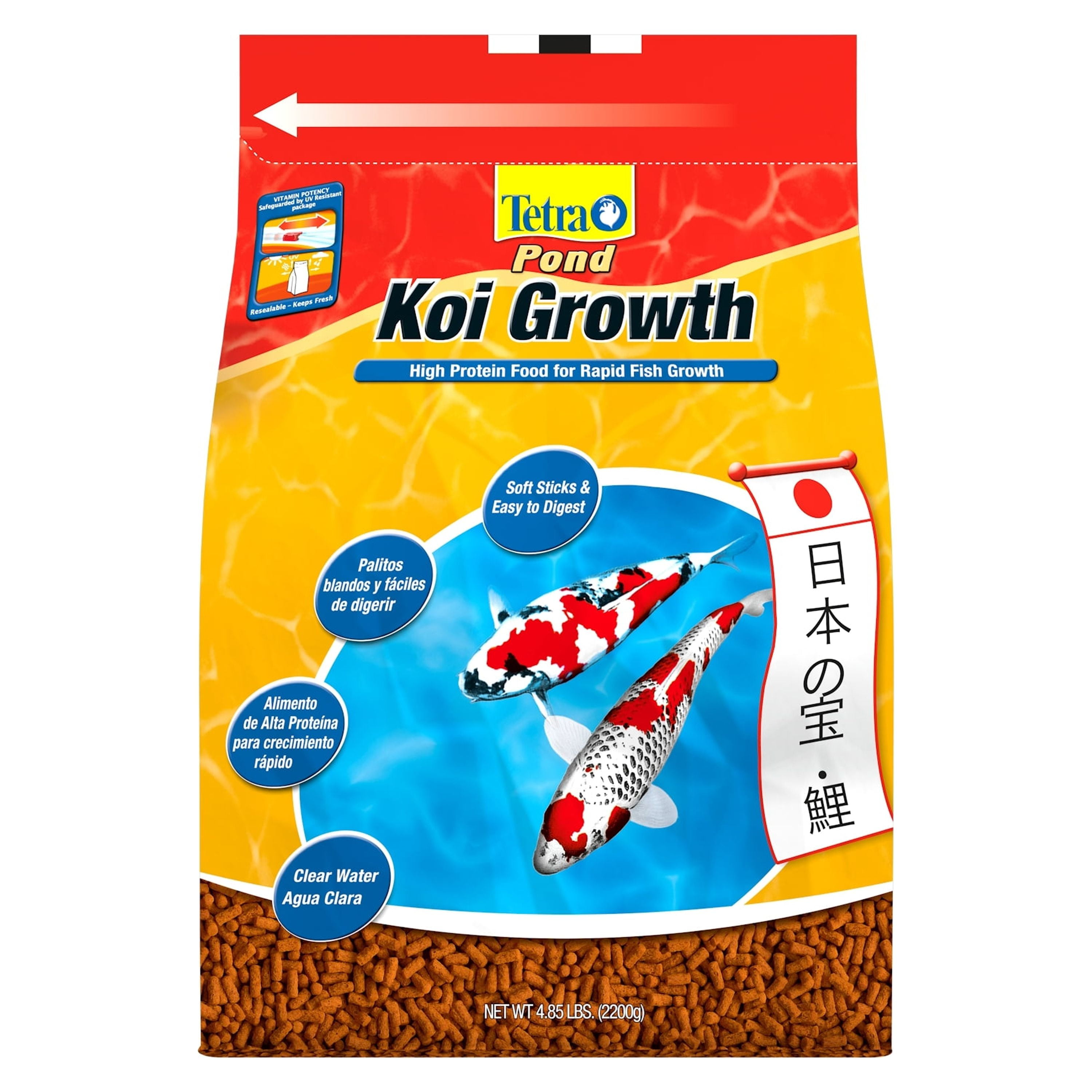 Tetra TetraPond Koi Growth 4.85 Pounds, Soft Sticks, Pond Fish Food 