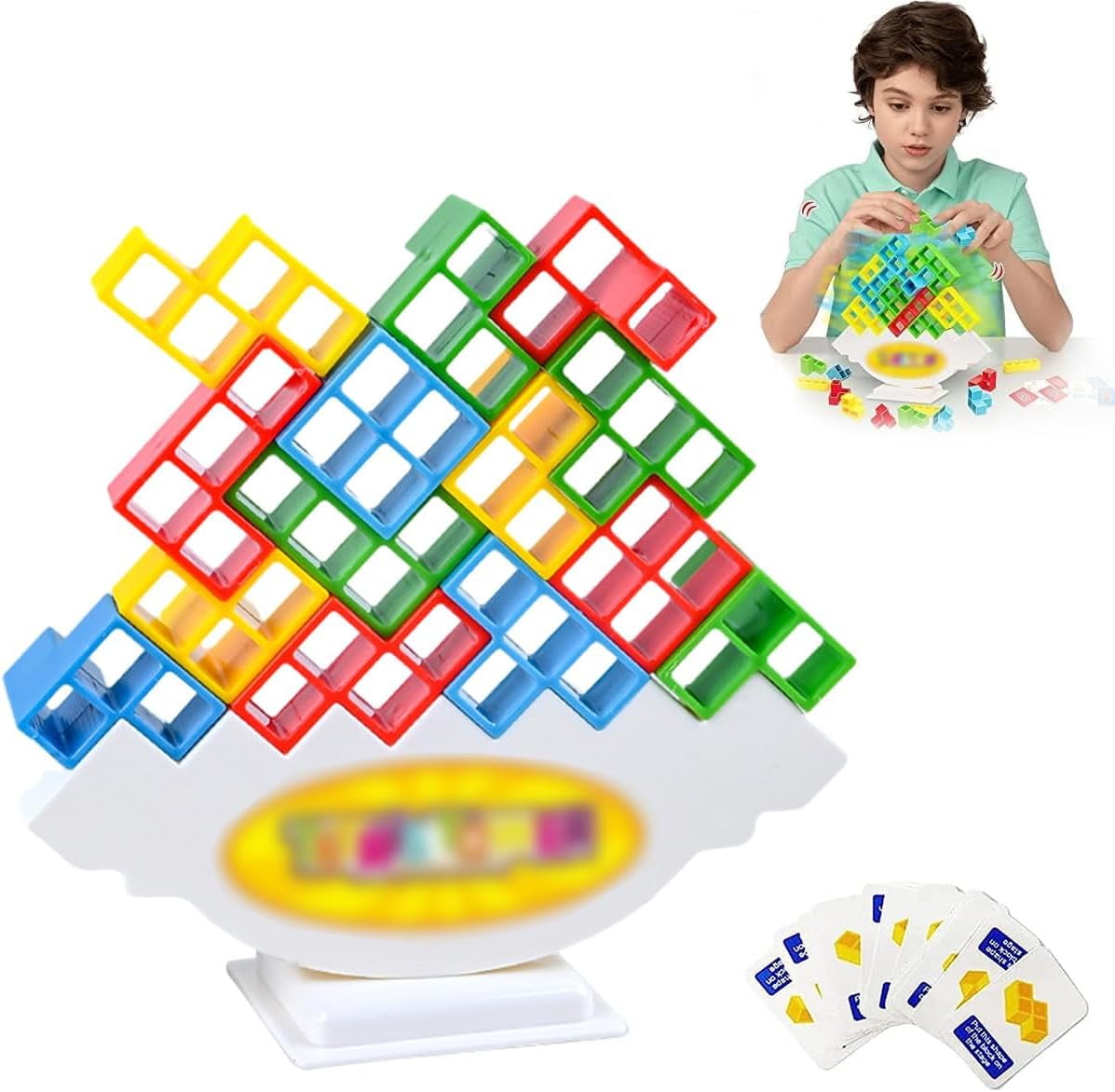 32PCS Tetra Tower Fun Balance Stacking Building Blocks Board Game