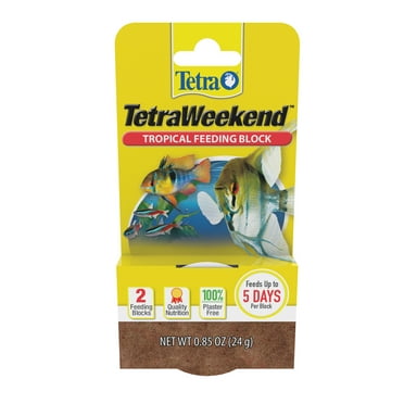Tetra Weekend Tropical Feeding Block, 1 Block Feeds Fish up to 5 Days, 0.85 oz., 2 Blocks