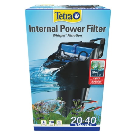 Tetra Whisper Internal Filter for Aquariums 20 to 40 Gallons, with Air Pump