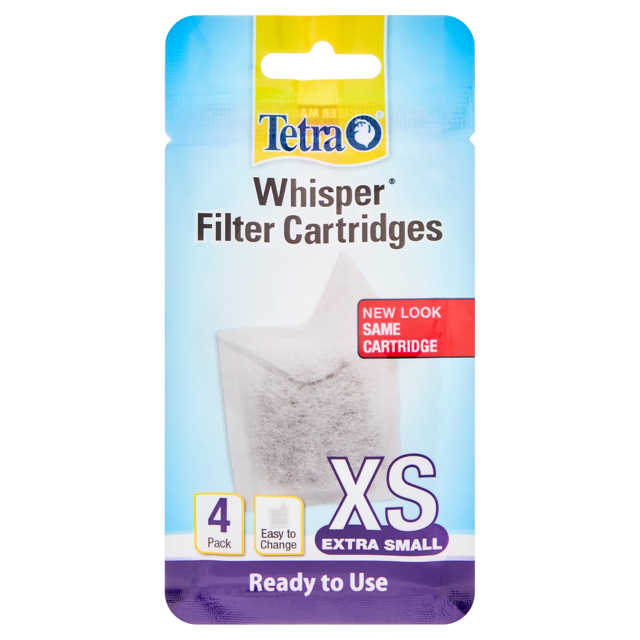 Tetra Whisper Ready-to-Use Disposable Filter Cartridges for Aquariums X-Small, 4 Count