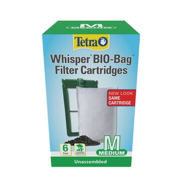 Tetra Whisper Replacement Carbon Aquarium Filter Cartridges, Med 6 count