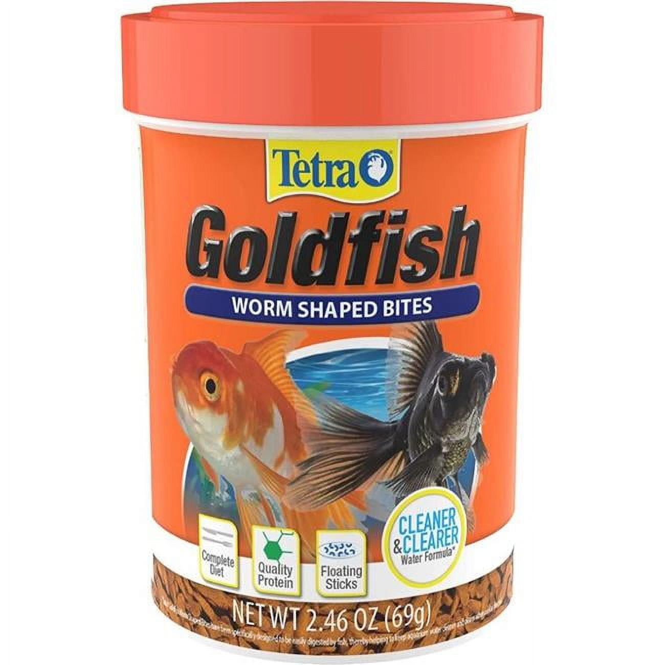 Tetra YT78587 2.46 oz Aquarium Goldfish Worm Shaped Bites Fish Food