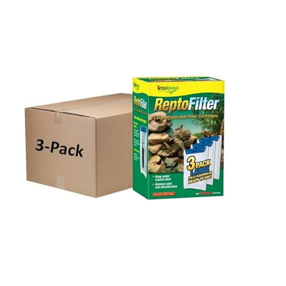 TetraFauna ReptoFilter Filter Cartridges .. 3 Count, Size Large, .. Filter Cartridge Refills
