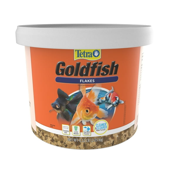 Tetra Goldfish Flakes Nutritionally Balanced Diet Fish Food, 4.52 lb Bucket