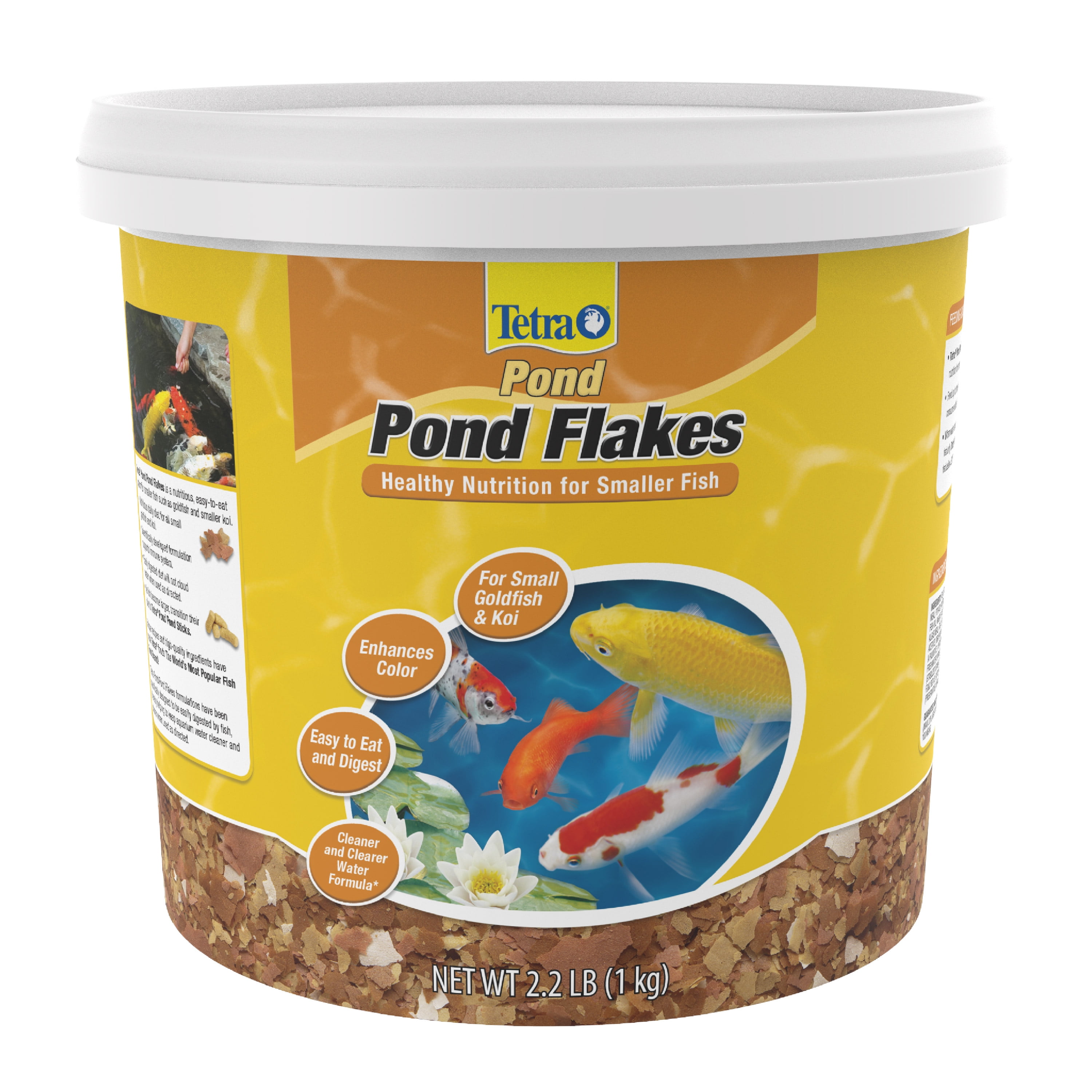 TetraPond Flakes Fish Food, Complete Nutrition for Smaller Pond Fish, 2.2 lb