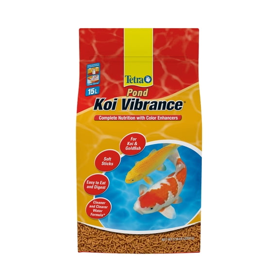 TetraPond Koi Vibrance 5.18 Pounds, Soft Sticks, Floating Pond Food