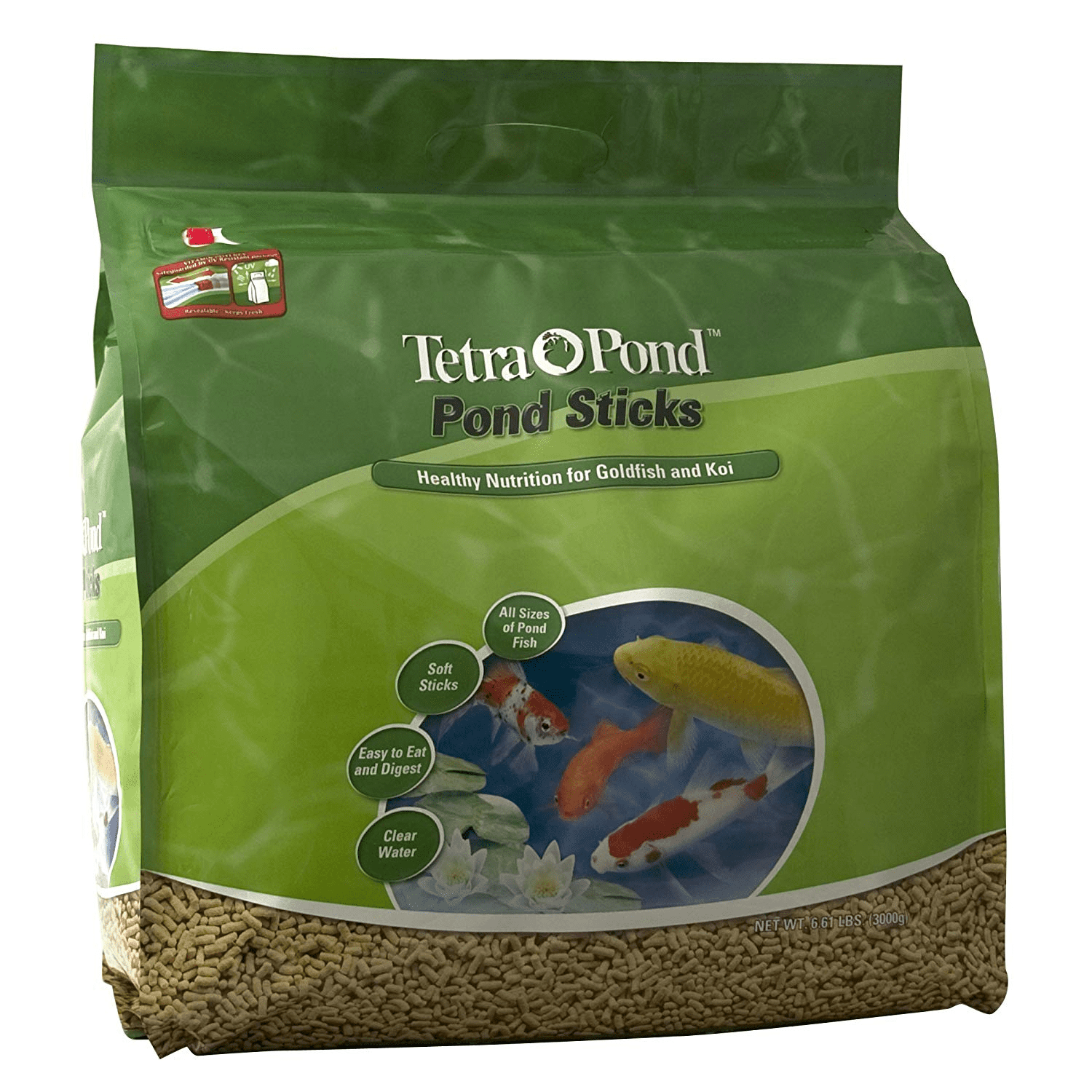 TetraPond Pond Sticks Pond Fish Food for Goldfish and Koi, 6.61 lb