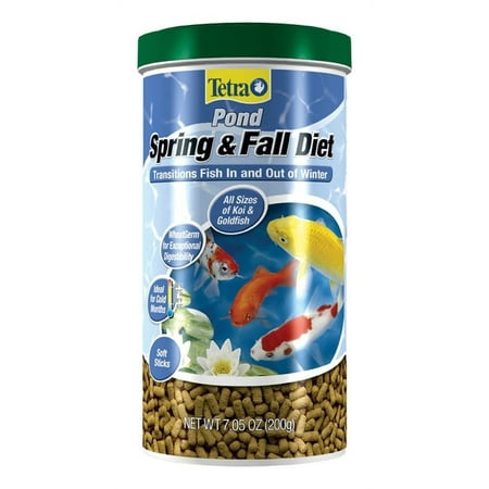 TetraPond Spring And Fall Diet 7.05 Ounces, Pond Fish Food, For Goldfish And Koi