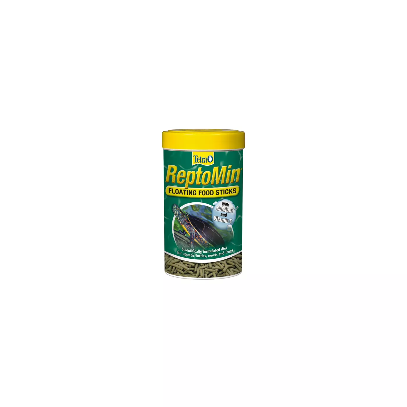 Tetrafauna Reptomin Aquatic Turtle, Newt, and Frog Floating Food Sticks - Balanced Daily Diet for Vitality and Growth, 10.59 oz