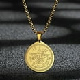 thumbnail image 1 of Tetragrammaton First Symbol Pendant Pentagram Talisman Stainless Steel Simple Charm Jewelry, 1 of 5